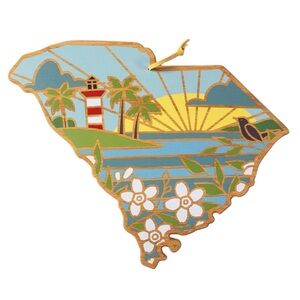 Totally Bamboo South Carolina Shaped Cutting Board and Charcuterie Platter - NWT